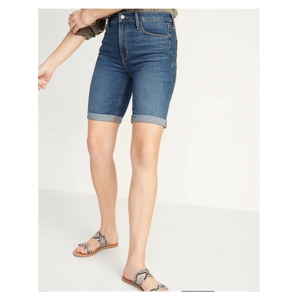 Vintage Old Navy Jean Bermudas High Waisted Cuffed The Sweetheart Jean S… - Picture 8 of 8